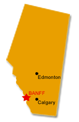 Map of Alberta - Banff