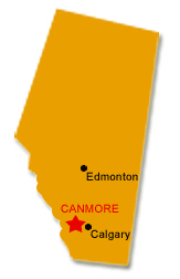 Map of Alberta - Canmore