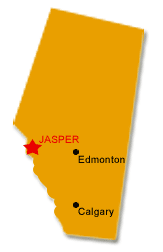 Map of Alberta - Jasper